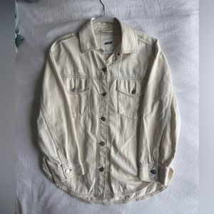 Aerie Cream Shirt/Jacket, Size M
